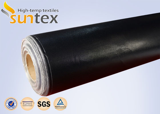 Black Anti-static PTFE Coated Fiberglass Fabric for Dust Lagging