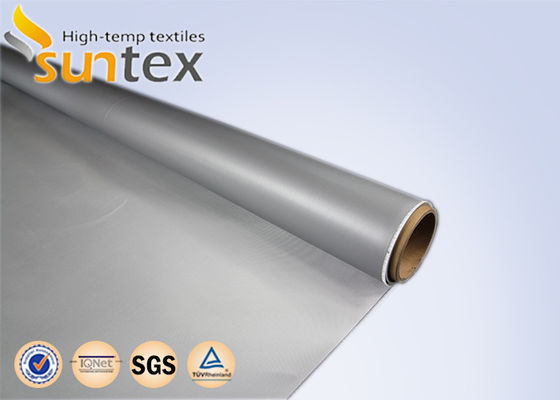 Suntex two sides high temperature heat weld spatter spark resistant light Fiberglass with silicone rubber coating