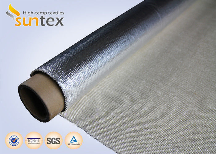 150C Aluminum Foil Aluminized Fiberglass Cloth Fireproof Material For