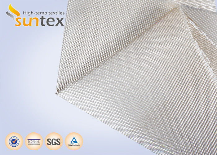 1000C High Temperature Fiberglass Cloth , High Silica Glass Fiber Fabric Fire Barrier Cloth
