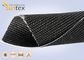 0.8mm Black Stainless Steel Wire Reinforced Pu Coated Intumescing Fire Barriers Fabric