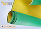 Fiberglass Fire Curtain PU Coated Fiberglass Fabric For Air Distribution System Yellow Green Shade For Welding