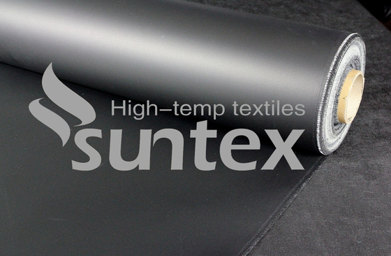Good resistan Neoprene Black Fiberglass Fabric Chemical Resistant Fabric For Flexible Duct Connector