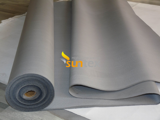 Fireproof Satin Weave Silicone Rubber Coated Fiberglass Fabric/cloth Roll For Fire Curtain