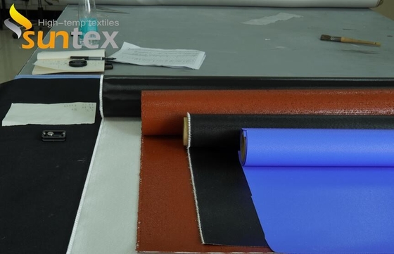 High Temperature Resistant expansion joint Colorful Silicone Rubber Coated Fiberglass Fabric