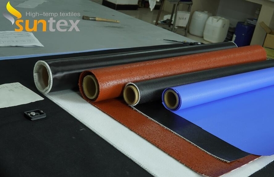 High Temperature Resistant expansion joint Colorful Silicone Rubber Coated Fiberglass Fabric