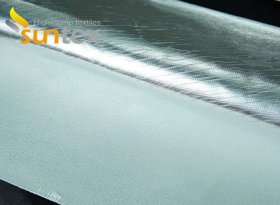 550C Thermal Resistant 0.4mm Aluminum Foil Wrapped Fiberglass Cloth for Oil & Steam Pipelines Fireproof