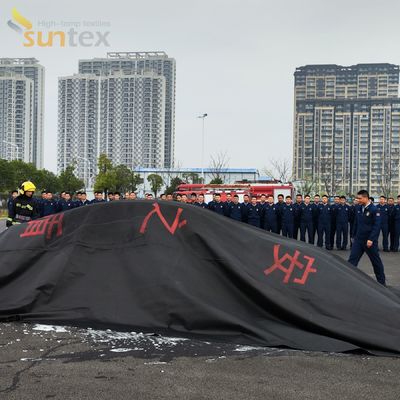 EV Car Fire Blanket Gray 550℃ Heat Resistant for Emergency Safety