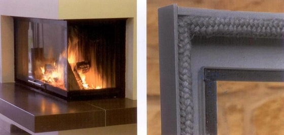 Heat Insulation 550C Fiberglass Rope For Industrial Furnace Fireplaces Door Heat Seals