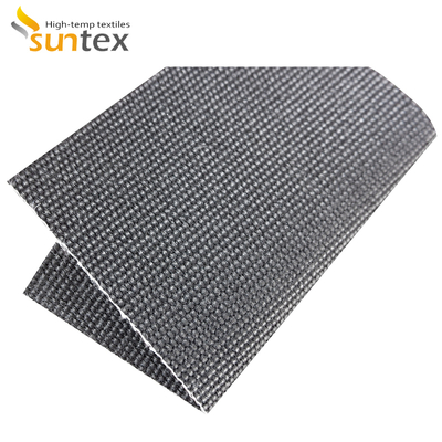 Heavy Duty Welding Protection Blanket High Temperature Fiberglass Fabric 1400g Graphite Coated Fire Proof Fabric