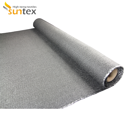 Heavy Duty Welding Protection Blanket High Temperature Fiberglass Fabric 1400g Graphite Coated Fire Proof Fabric