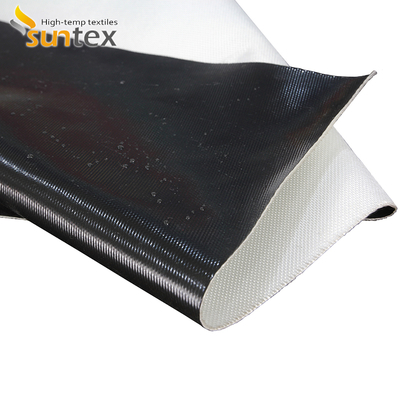White Fireproof Silicone Rubber Coated Fiberglass Cloth High Temperature Resistance  Waterproof  Material Fiberglass Fabric