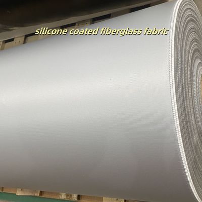 Chemical Oil Resistant Silicone Coated Fiberglass Fabric 400 g/sqm 0.3 mm Thickness 1.5 Meter Width
