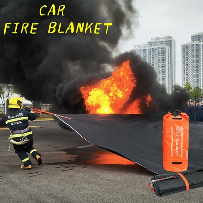 Heavy-Duty EV Fire Blanket 550℃ Thermal Resistance Gray