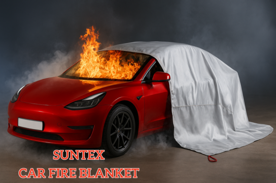 Suntex fire blanket The Ultimate Solution for EV Car Fire Prevention