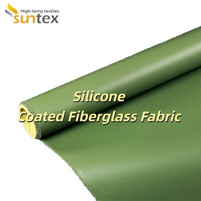 Grey Color Silicone Coated Fiberglass Fabric with Custom Width and Roll Length Options for Fire-Resistant Insulation