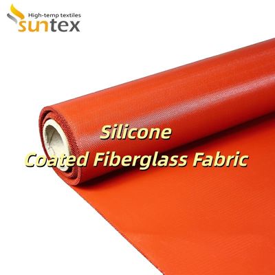 Flame Retardant Silicone Coated Fiberglass Fabric with Temperature Resistance -50C to 500C and 400 g/sqm Weight