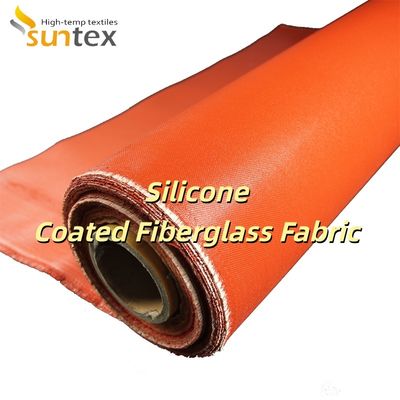 Flame Retardant Silicone Coated Fiberglass Fabric with Temperature Resistance -50C to 500C and 400 g/sqm Weight