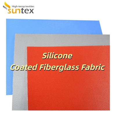 Flame Retardant Silicone Coated Fiberglass Fabric with Temperature Resistance -50°C to 500°C and 400 g/sqm Weight