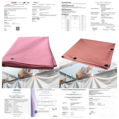 100% Fiberglass Welding Blanket - 550°C Heat Resistant & Acrylic Coated Fire Blanket for Industrial Safety