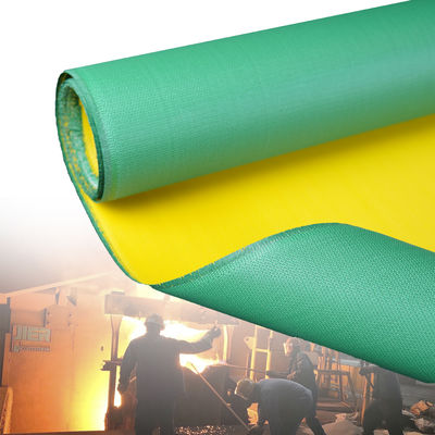 460 g/sqm 0.41 mm Heat-Insulated Fireproof PU Coated Fiberglass Fabric Welding Blanket Up to 1800C