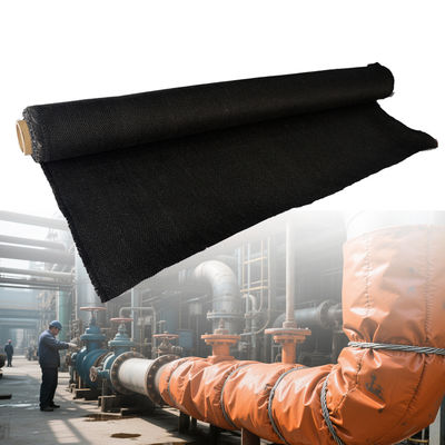 High Temperature Resistant PU Coated Fiberglass Fabric 460 g/sqm 0.41 mm Twill Weave for Welding Protection