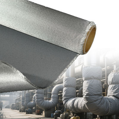 Grey Color Alkali Free Silicone Coated Fiberglass Fabric with 50 m / 100 m Roll Length for High Temperature Insulation