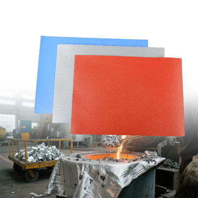 Fire Resistant Barrier Silicone Coated Fiberglass Fabric with Temperature Resistance -50°C to 500°C 400 g/sqm Weight and 0.3 mm Thickness