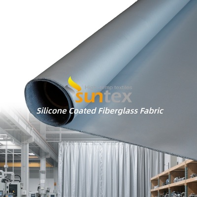 Durable Fireproof Thermal Insulation Silicone Coated Fiberglass Fabric Cloth with 400 g/sqm Weight and 0.3 mm Thickness