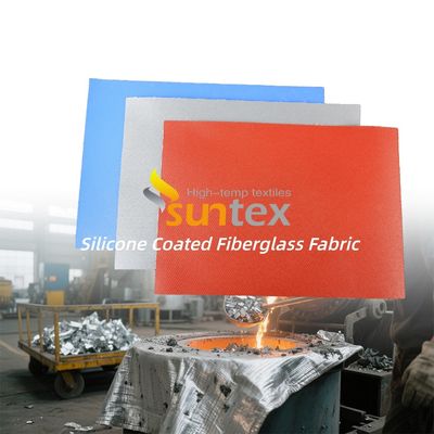 Double Sided Silicone Coated Fiberglass Fabric with Temperature Resistance -50°C to 500°C and 50 m / 100 m Roll Length