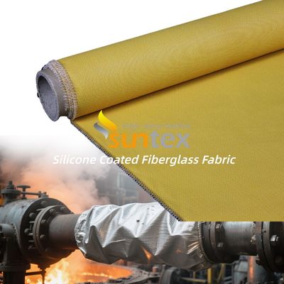 Fireproof Heat Resistant Silicone Coated Fiberglass Fabric with 850g/m2 Weight for High Temperature Insulation