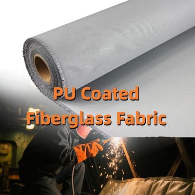 Dual-Side PU-Coated Fiberglass Fabric | Fire Resistant, 1800°C Rated | Custom Widths