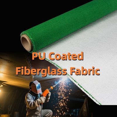 Dual-Side PU-Coated Fiberglass Fabric | Fire Resistant, 1800°C Rated | Custom Widths