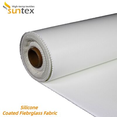 Weather Resistant Fireproof Silicone Coated Fiberglass Fabric - 850g/m2 High Silica Fiberglass Cloth for Outdoor & Chemical Environments