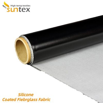 Double Side Silicone Rubber Coated Fiberglass Fabric - Fireproof and 850g/m2 High Silica Fiberglass Cloth