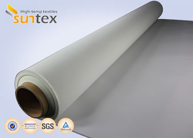 Plain / Twill PU Coated Fiberglass Fabric For Curtain Fabric Fire Protection 0.21mm Thickness Compensator Cloth