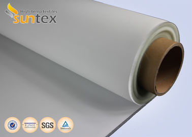 Plain / Twill PU Coated Fiberglass Fabric For Curtain Fabric Fire Protection 0.21mm Thickness Compensator Cloth