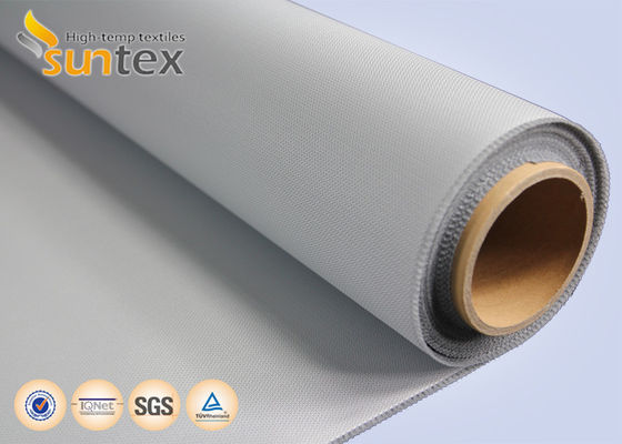 60min Fire Resistant Grey Fiberglass Cloth 0.4mm, PU Coated for Fire and Smoke Curtains