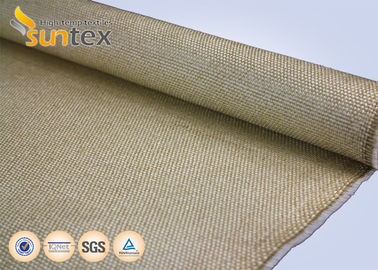 Yellow Flame / Spark Resistant Fire Fiberglass Welding Blanket Roll Fabric Vermiculite Coated