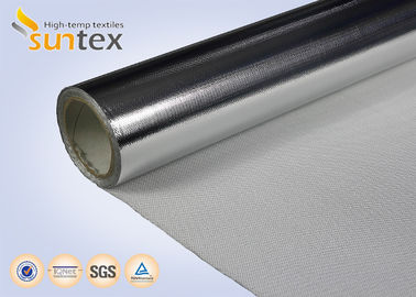 14 microns Aluminum Foil Fiberglass Cloth Fire Insulation Blanket Glass Fiber Fabric