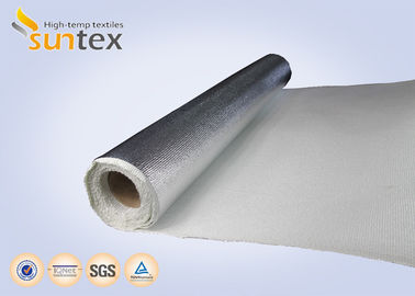 Non Combustible Aluminum Foil Fiberglass Cloth 1.3mm Laminated Heat Insulation Shield 150C