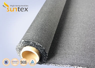 Black 30oz Twill Fire Resistant Fiberglass Fabric For Welding Curtain Cloth