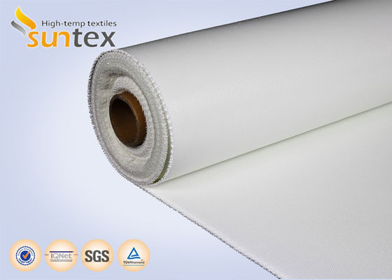 White Silicone Fiberglass Cloth, Fire & Smoke Barrier Curtain Material
