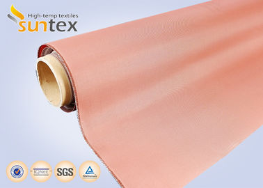 High Temperature Cloth PU Coated Duct Cloth Fabric Fire Barrier 0.21mm Red Fire Retardant