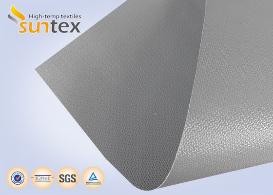Industrial Grade PTFE Coated Fiberglass Fabric with 550℃ Temperature Resistance, Silver Grey Color, and 4H Satin Weave