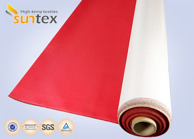 Heatproof Fabric PU Coated Fiberglass Fabric M0 Welding Fire Blanket 0.41mm 460g Fabric Duct