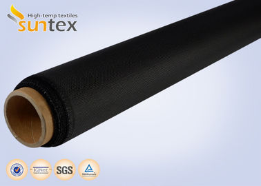 0.43mm PU Coated Fire Curtain Fabric Black For Air Distribution Ducts