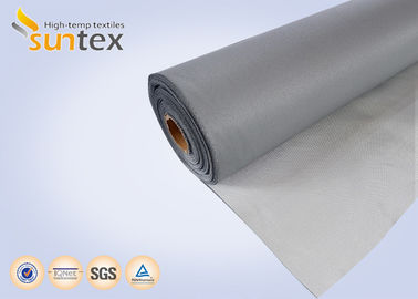0.65mm 700℃ Stainless Steel Wire Reinforced Pu Coated Fiberglass Cloth For Fireproof Curtain