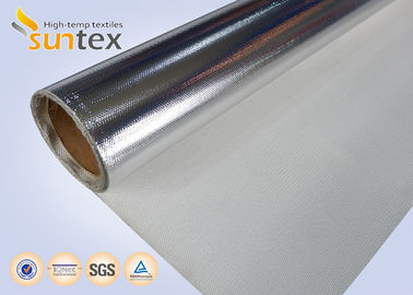 High Temperature Aluminum Foil Fiberglass Fabrics For Welding / Fire Protection And Thermal Insulation Materials