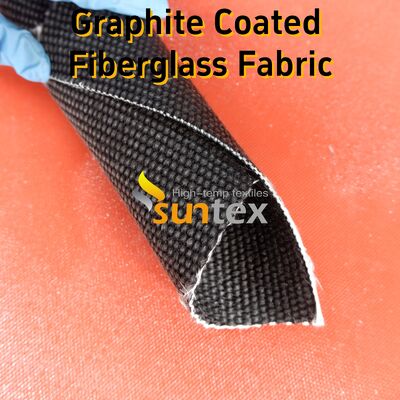 Graphite Coated High Silica Fiberglass Cloth with 750℃ Temperature Resistance and 28.82oz/sqy Weight